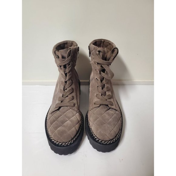 Vince Camuto Women's Maissa Quilted Suede Lace-Up Boots Size 8M - Picture 4 of 10